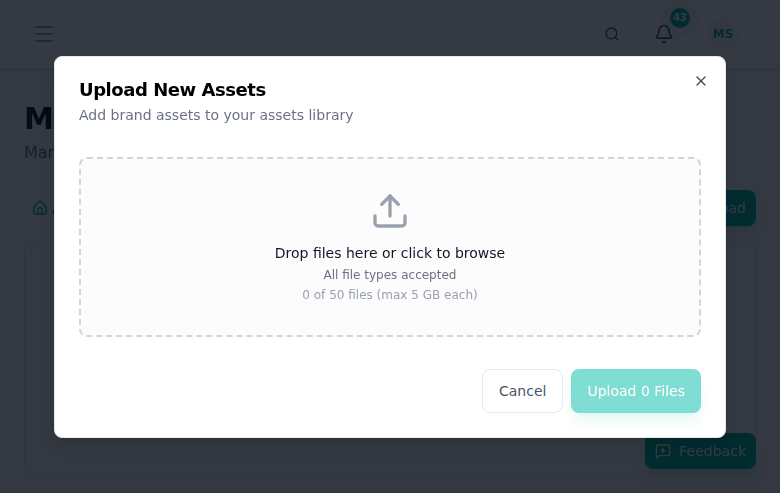 Upload Asset Dialog
