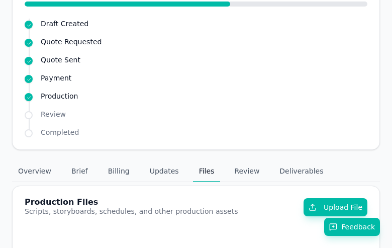 Production Files Tab